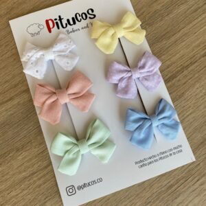 Kit 6 Mini Pinzas Paula Pastel (Unidad)