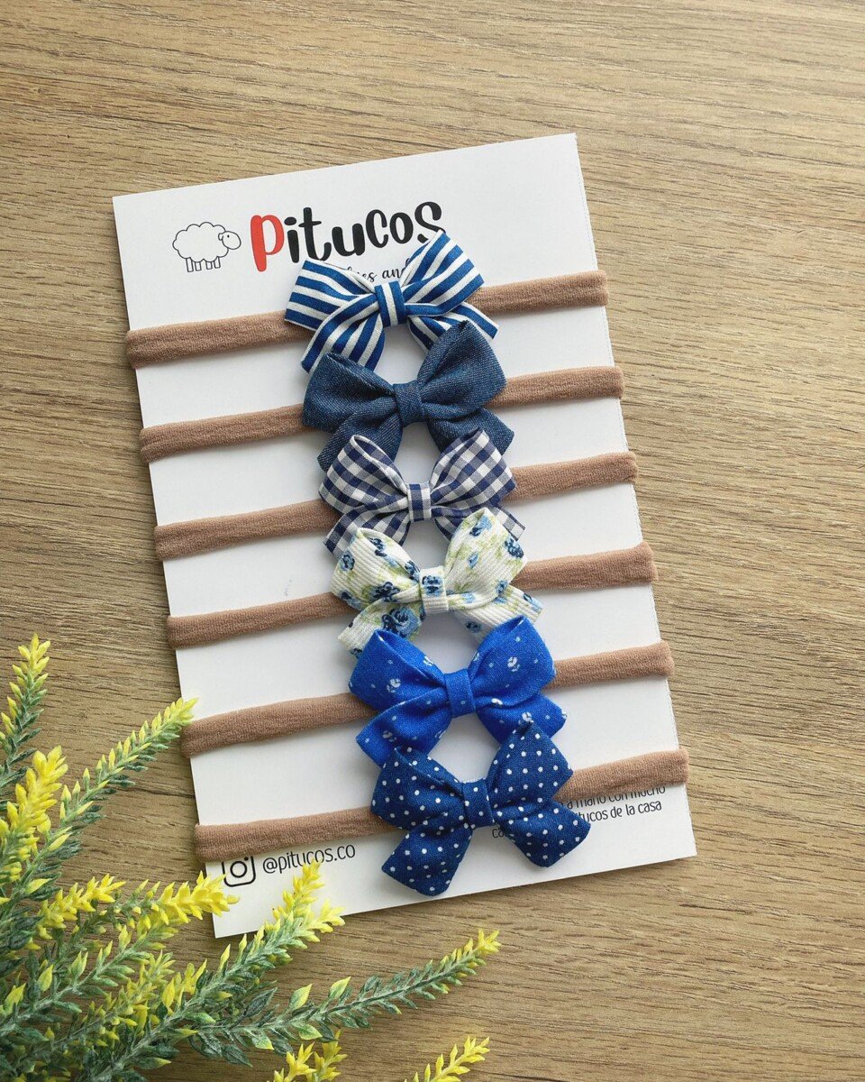 Kit 6 Balacas Paula Tonos Azules - Imagen 1