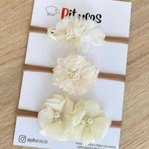 Kit 3 Balacas Tono Marfil