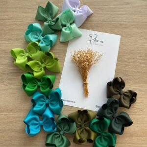 Moño Agustina Tonos Verdes