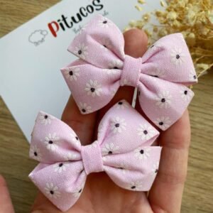 Mini Colitas Elena Rosa con Flores (Unidad)