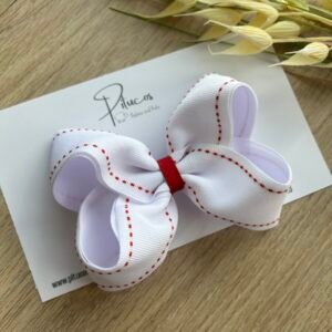 Agustina Blanca Pespuntes Rojos (Unidad)