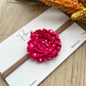 Balaca Shabby Fucsia con puntos Blancos