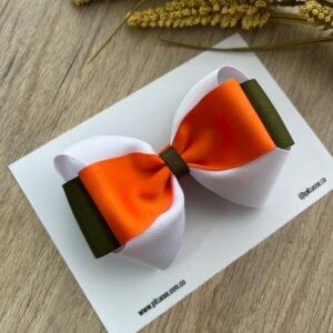 Dolores Tricolor Naranja/Verde Militar/Blanco