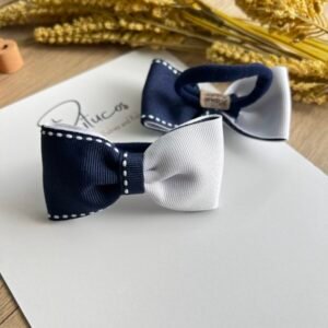 Antonella Mediana Mitad Azul Oscuro/ Blanco (Unidad)