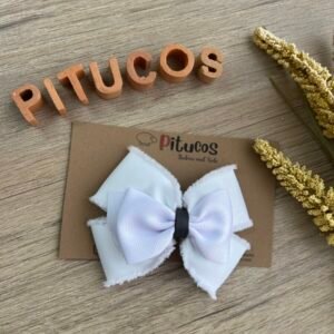 Pinza Mediana Amélia Blanco/Gris Oscuro (Unidad)