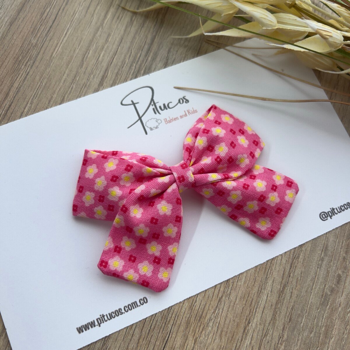 Pinza Mediana Obsequio Paula Fucsia Flores - Imagen 1