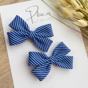 Pinza Antonia Rayas azul rey/blanco (unidad)