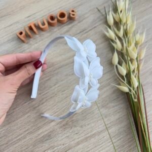 Cintillo Rígido Borboleta Fancy Blanca