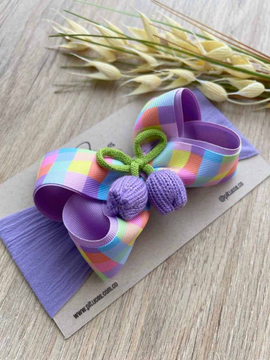 Turbante Agustina Tulipanes Lila - Imagen 1