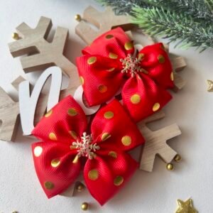 Sofía Rojo lunares dorados (unidad)