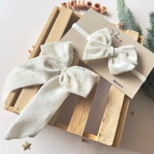 Kit mamá e hija Velvet Dorado Brillante