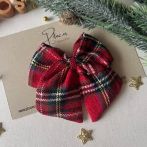 Pinza Paulina Grande Cuadros Navidad