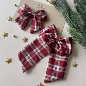 Kit mamá e hija Cuadros Vino/Blanco