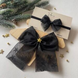 Kit mamá e hija Tull con Estrellas Negro