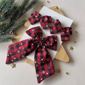 Kit mamá e hija Cuadros Rojo/Negro