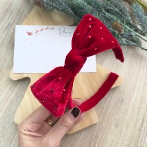 Cintillo Rafaella Maxi Velvet Rojo