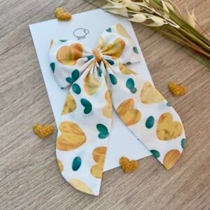 Pinza Grande Guillermina Corazones amarillos (Unidad)