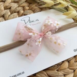 Balaca Flavia tull rosa con flores